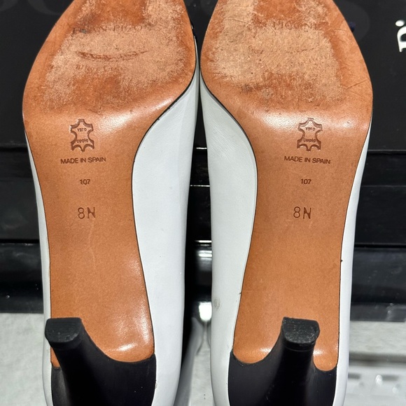 Rare 80’s vintage, 8 N Evan-Picone navy & white Victoria II spectator pumps. - Picture 6 of 8